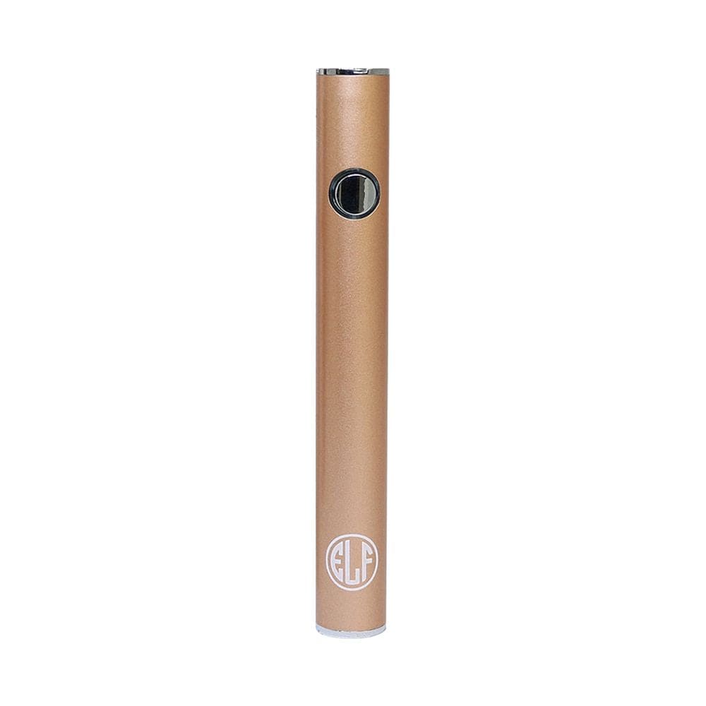 Front view of the Elf Stick 510 VV Vape Pen, a metallic silver, cylindrical device against a plain white background.