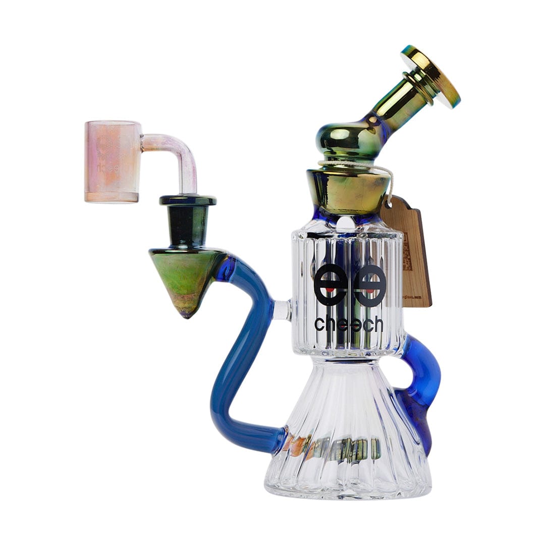 Cheech Glass Dab Rig Blue You Can Recycle Me All You Want Recycler Rig