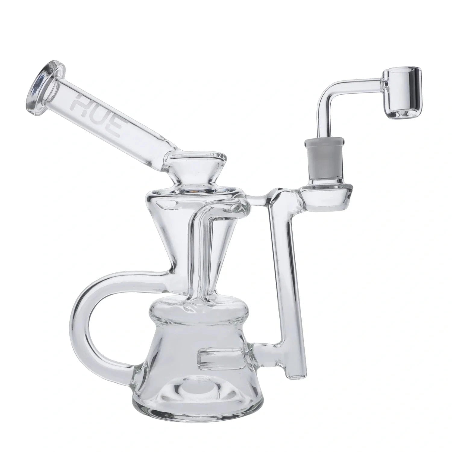 Hue Bong Hourglass Dab Rig Clear - 7.5"