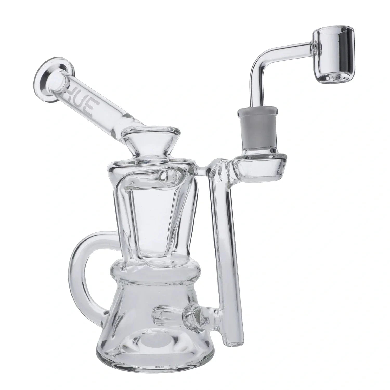 Hue Bong Hourglass Dab Rig Clear - 7.5"