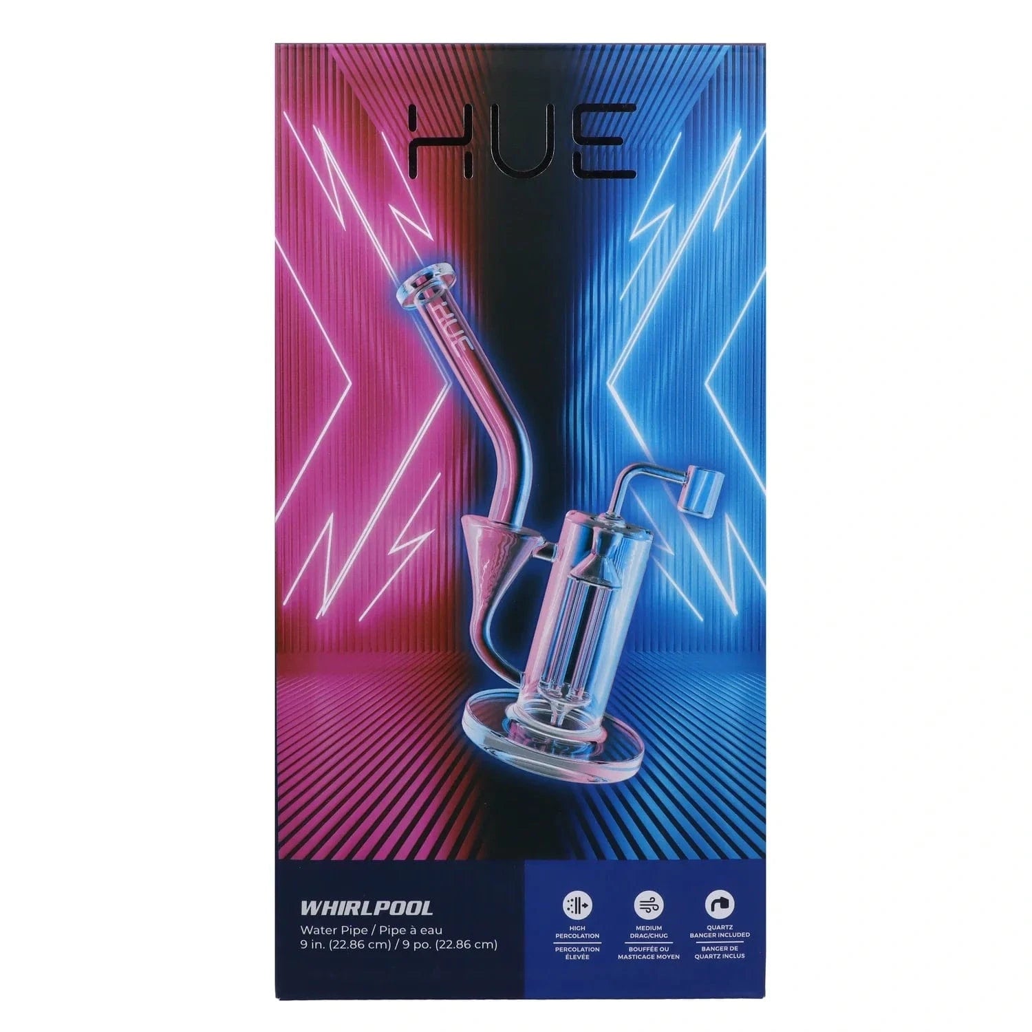 Hue Bong Whirlpool Dab Rig Clear - 9"