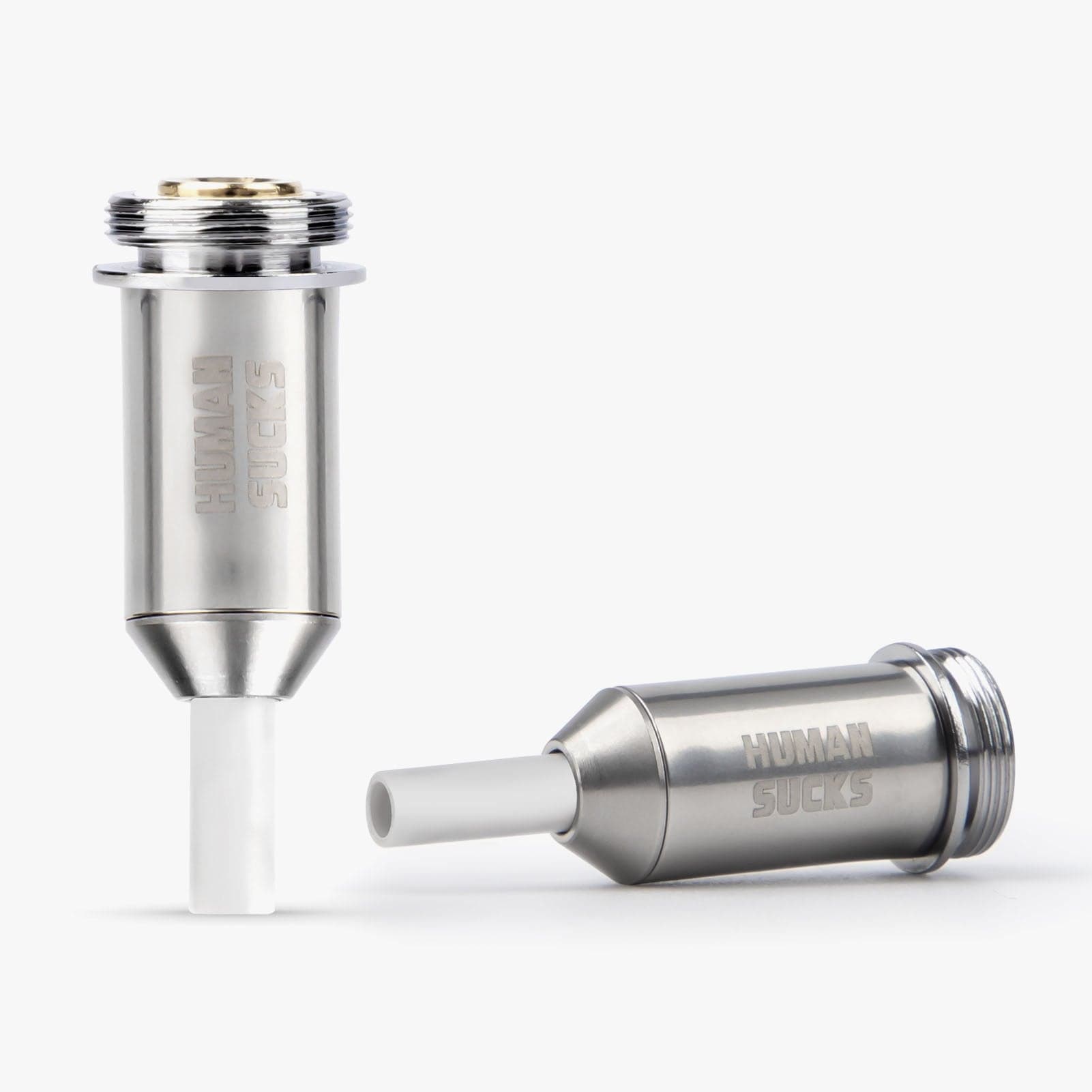 Close-up view of the STINGER 2 Tip, displaying its metallic construction and detailed threading from a slightly angled perspective.