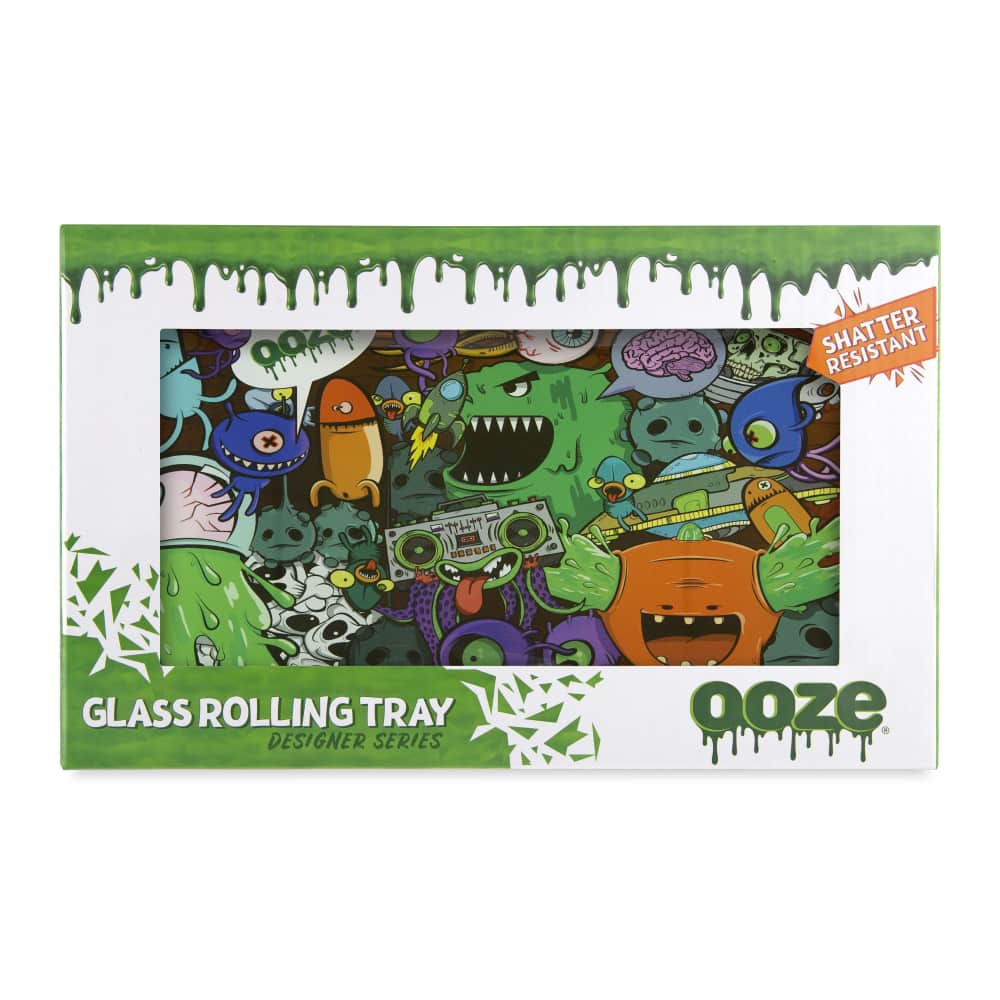 Ooze Rolling Tray Ooze Shatter Resistant Glass Rolling Tray