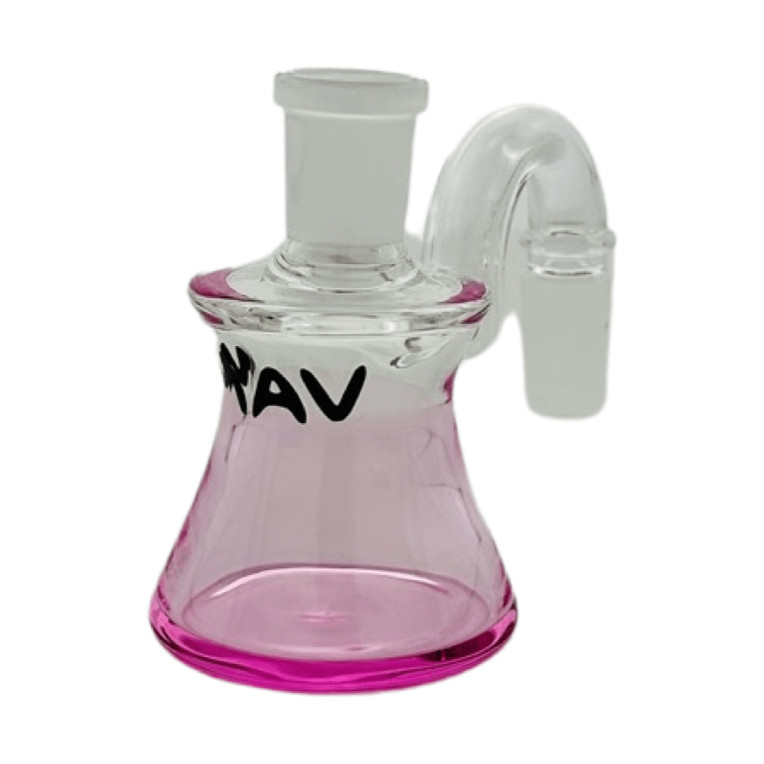 MAV Glass Ashcatcher transparent pink Dry Ash Catcher 14mm/90°