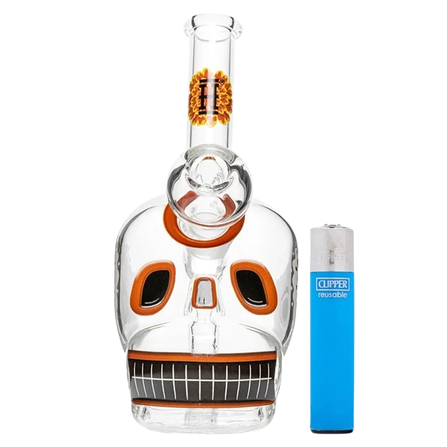 Dia De Los Muertos Skull Bong 6.1"