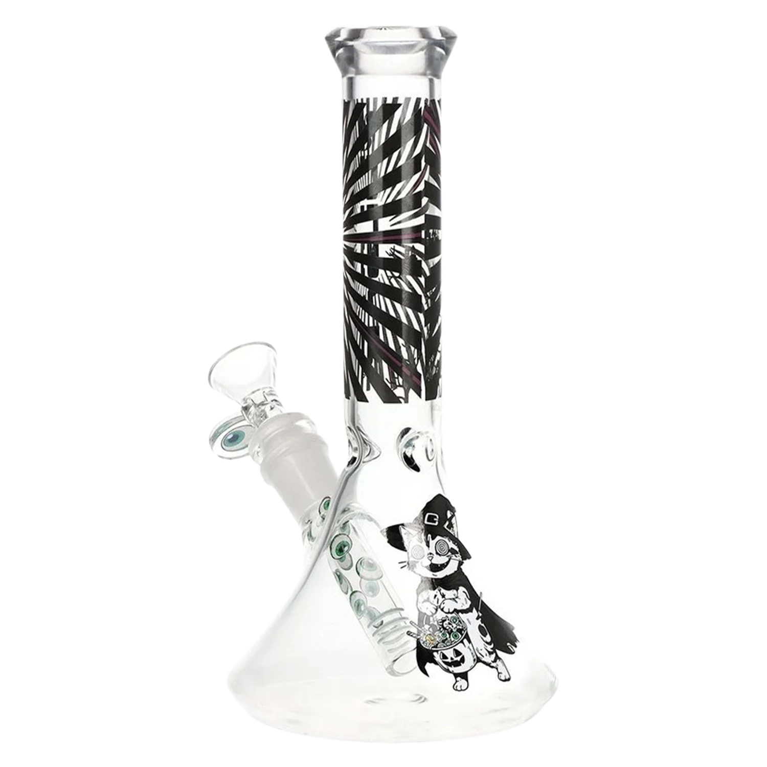 Pulsar Scary Kitty Beaker Glass Water Pipe - 8.5" / 14mm F
