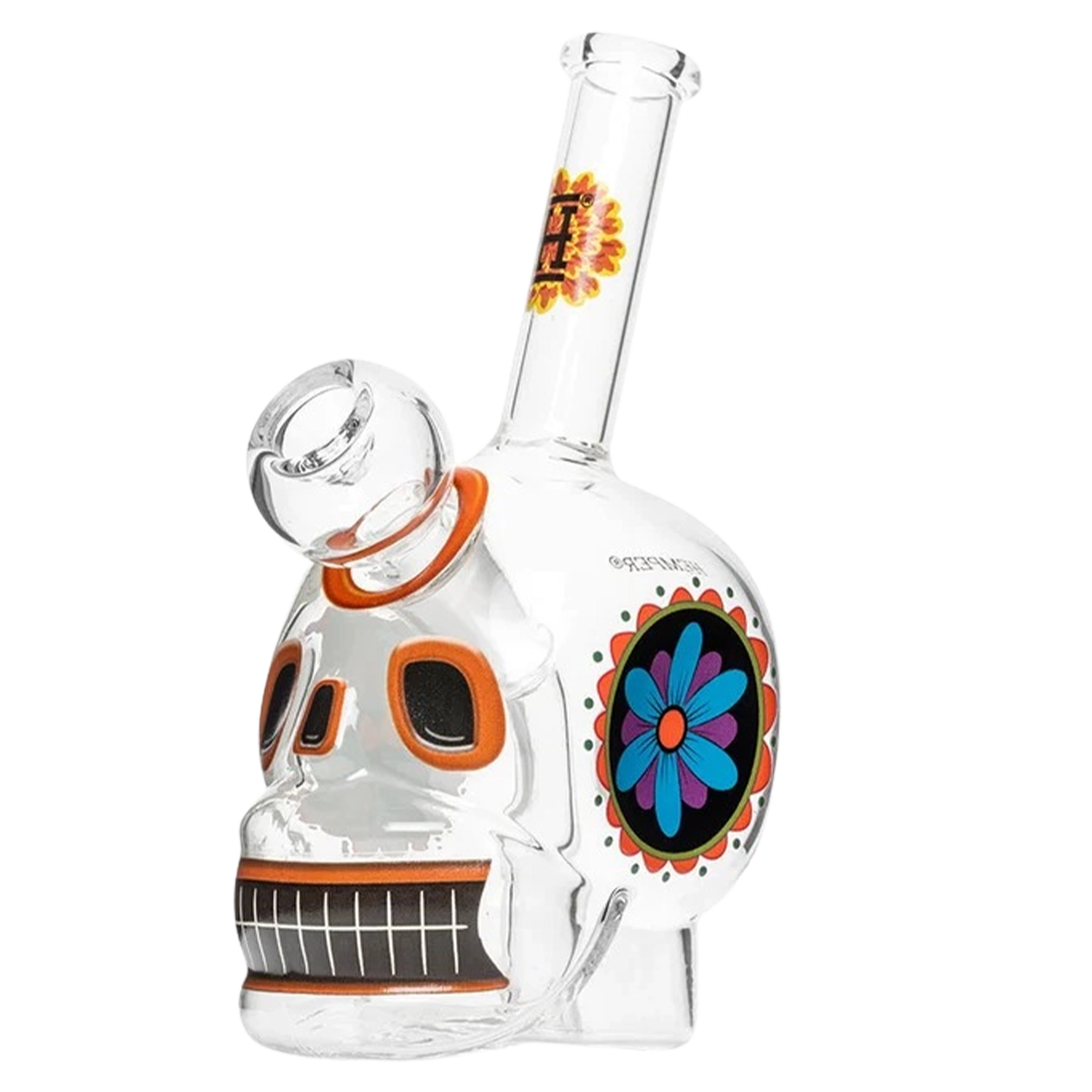 Dia De Los Muertos Skull Bong 6.1"