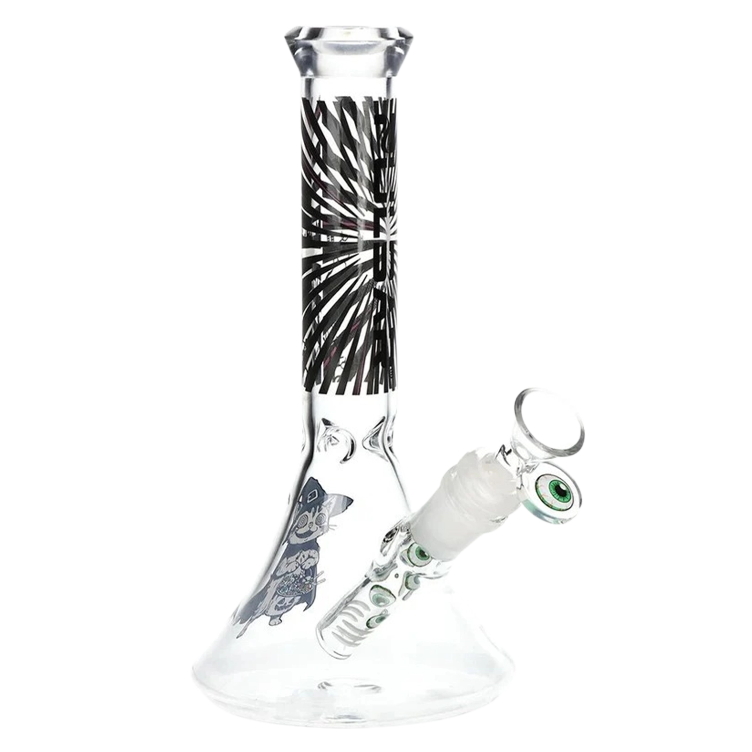 Pulsar Scary Kitty Beaker Glass Water Pipe - 8.5" / 14mm F