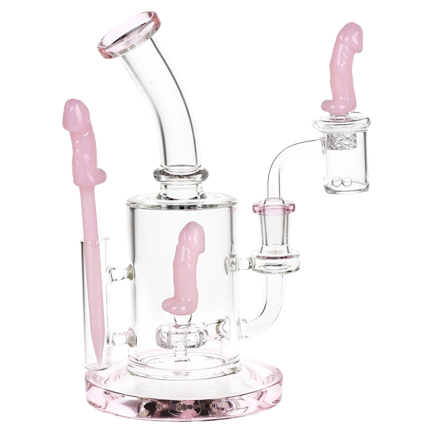 SeshGear Danger Noodle Glass Dab Rig Set - 8.25" / 14mm F