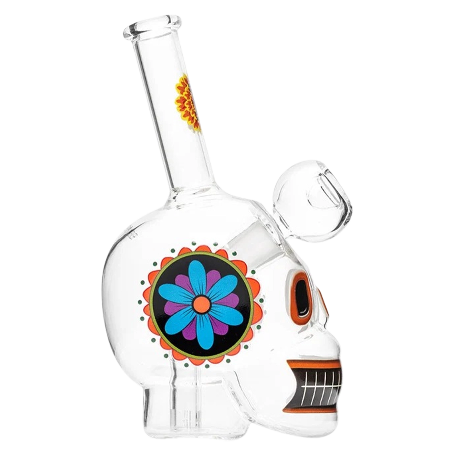 Dia De Los Muertos Skull Bong 6.1"
