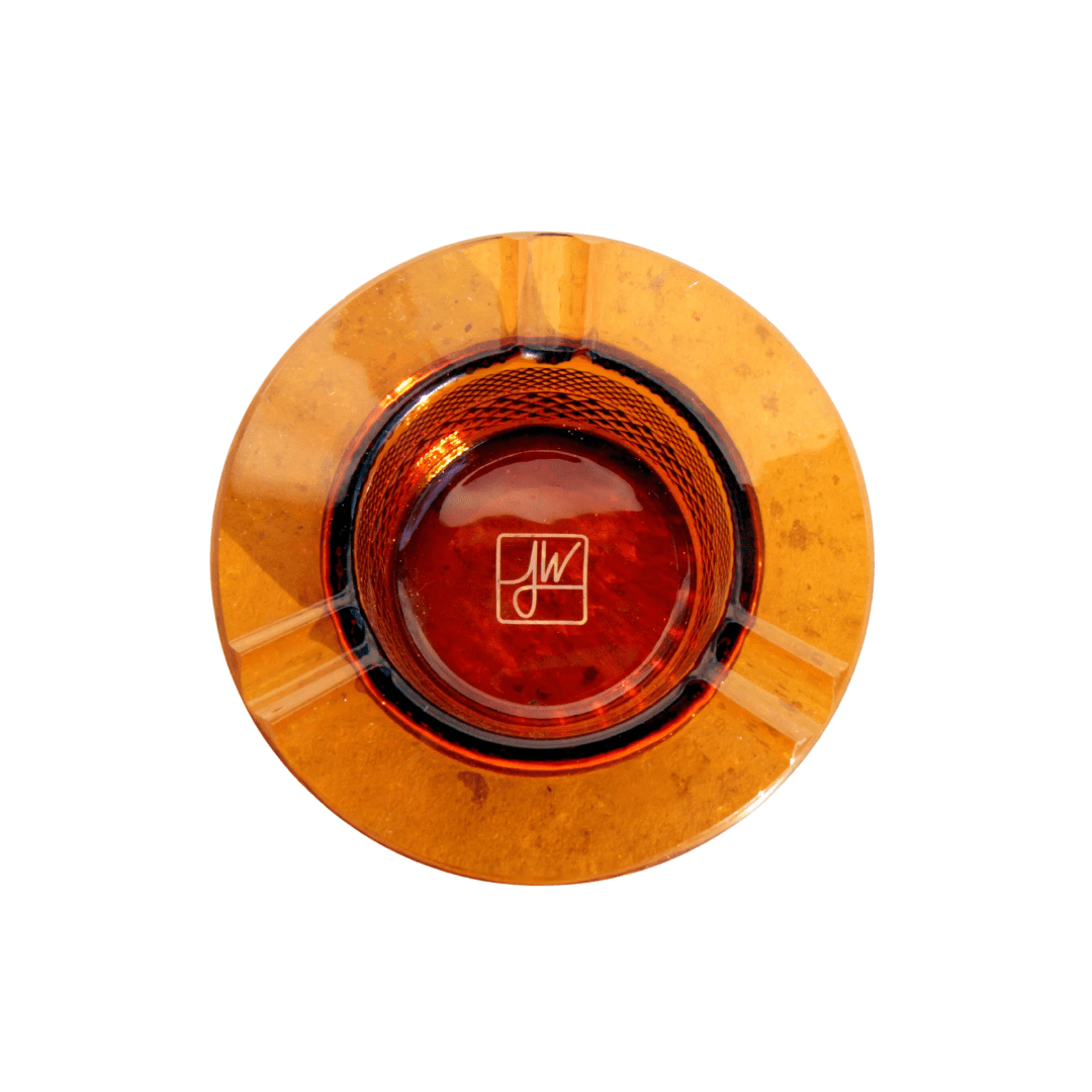 Overhead view of the Jane West Twenties Collection Ashtray, a circular dish with a smooth, glossy finish.