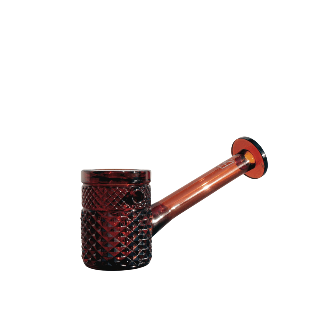 A side view of the Jane West Twenties Collection Hand Pipe, showcasing its smooth, dark finish.