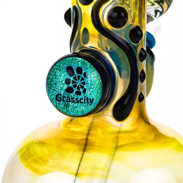 Jerome Baker Designs and Grasscity  Dichro Fumed Glass Ice Bong | Green
