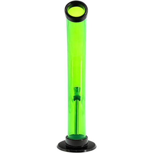 Green acrylic water pipe with removable downstem.