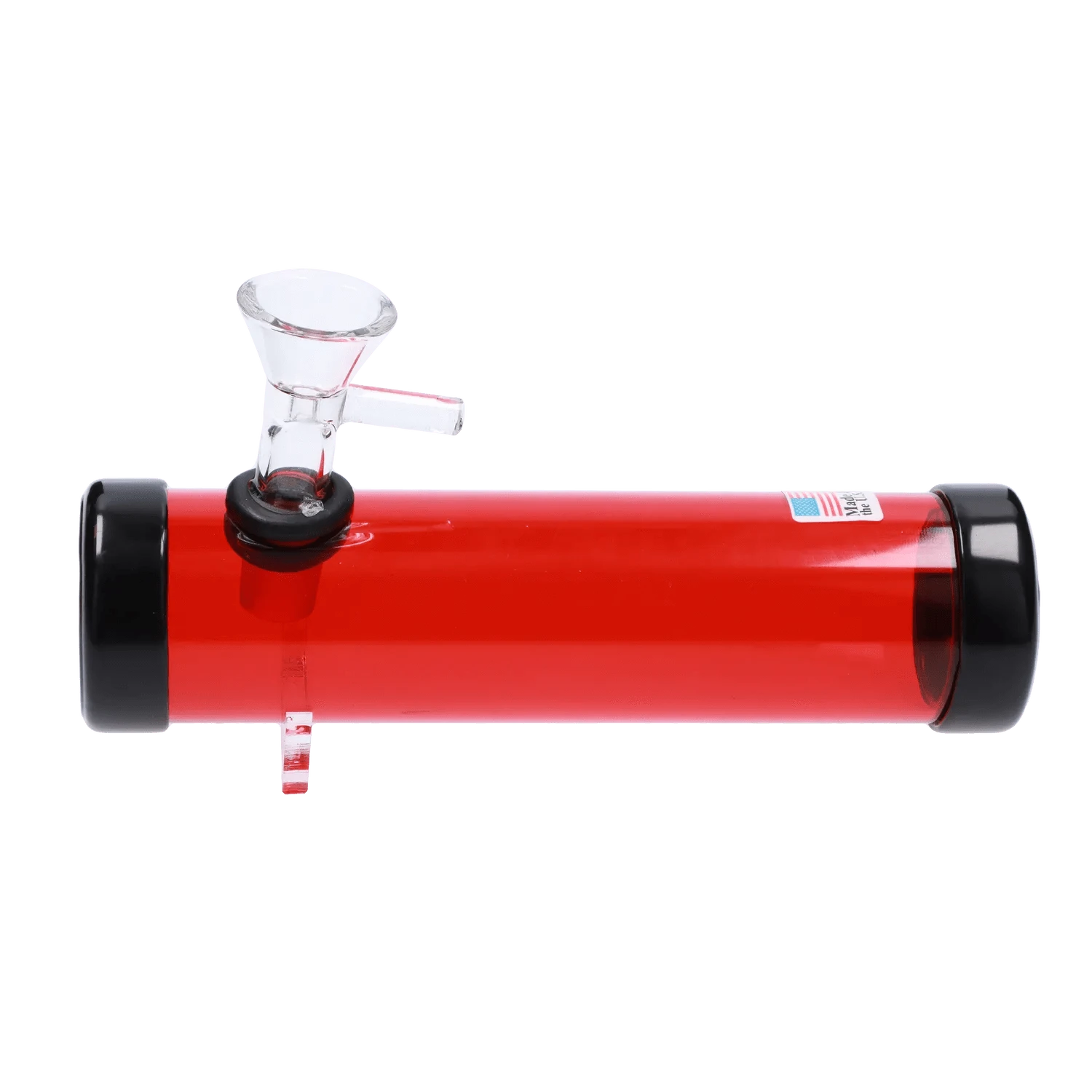 JM Plastic Steam Roller Red JM Plastics Smokey with Glass Bowl Acrylic Steam Roller