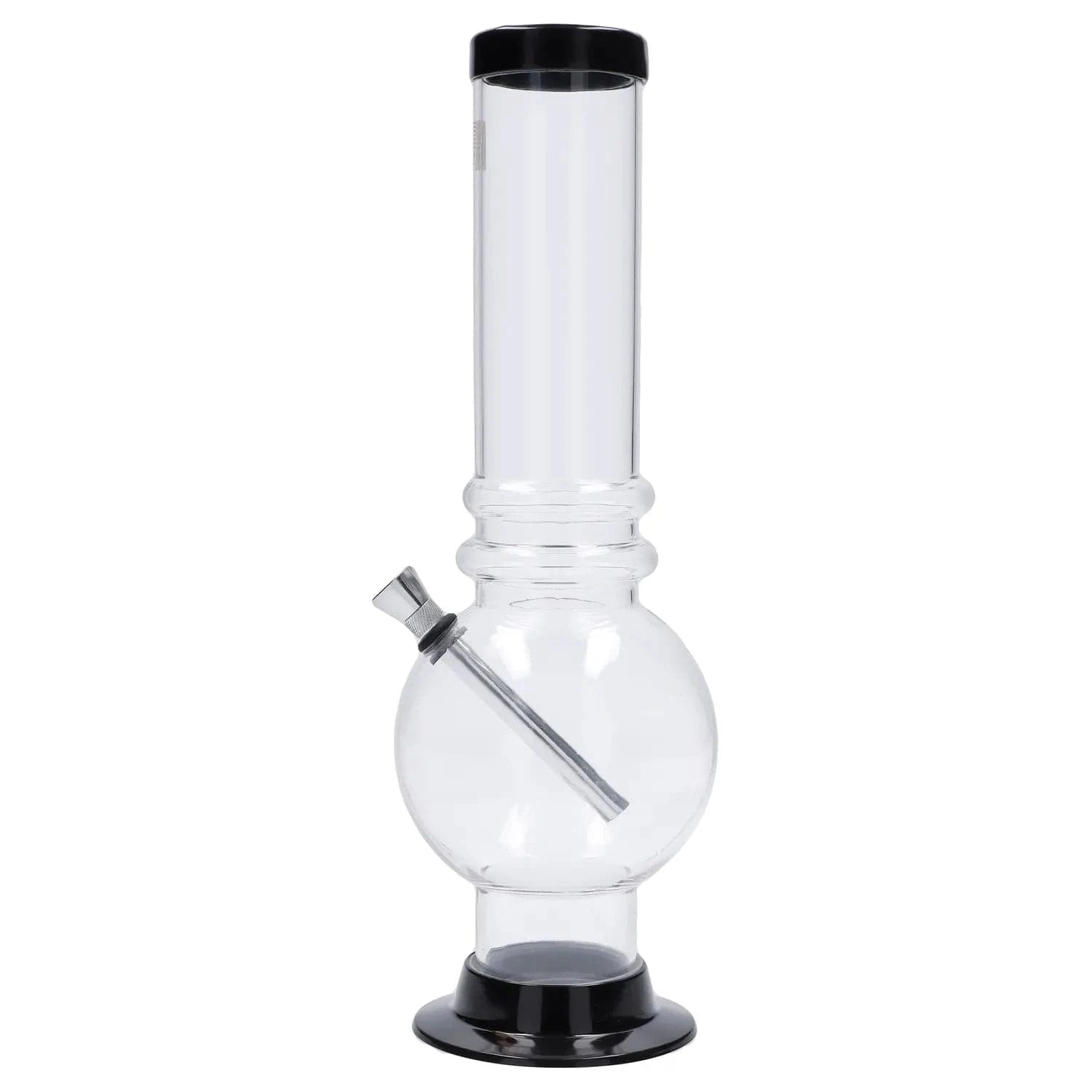 JM Plastic Water Pipe Clear JM Plastics Large Bubble Base with Grip Acrylic Water Pipe - 12 in.