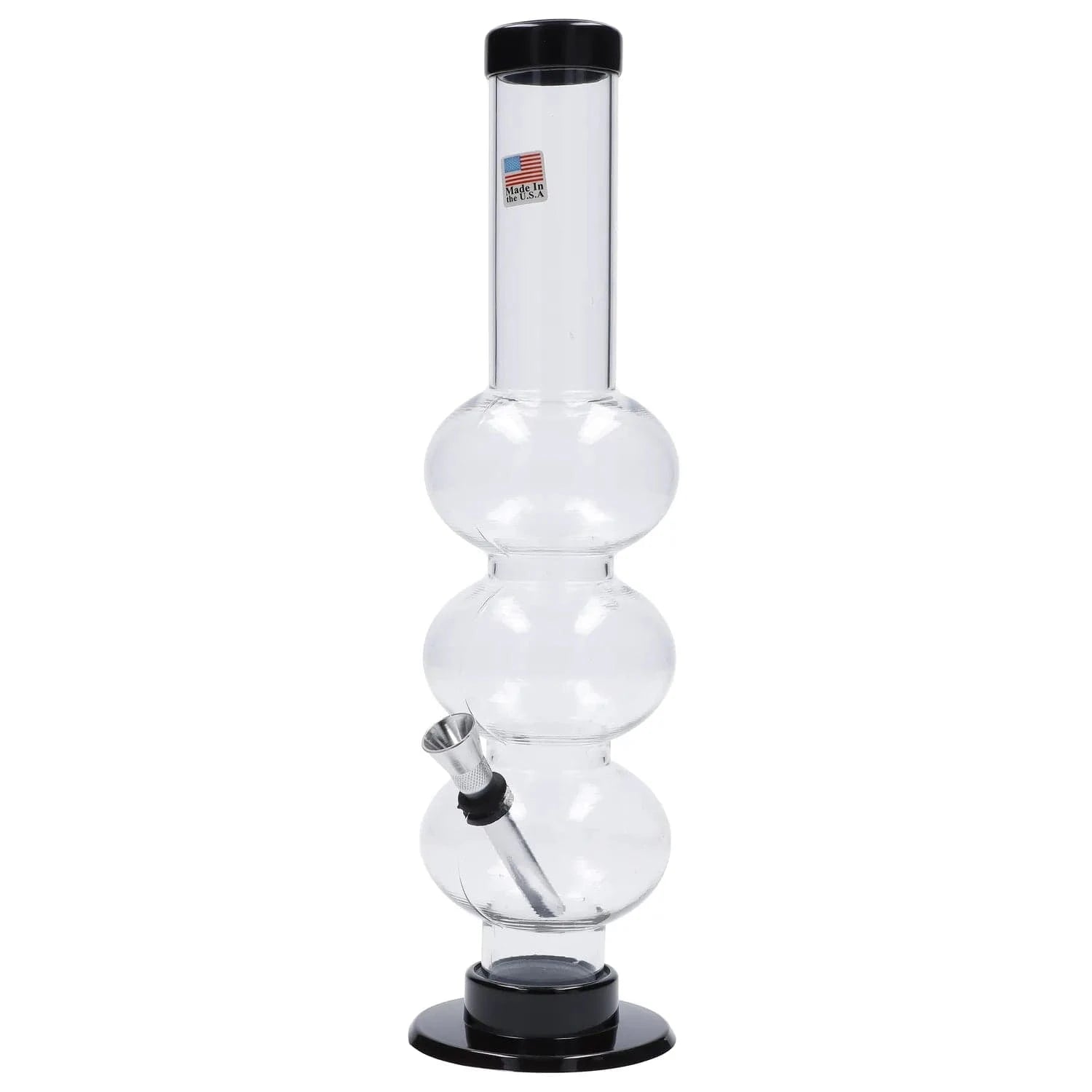 JM Plastic Water Pipe Clear JM Plastics Triple Bubble Acrylic Water Pipe - 12 in.
