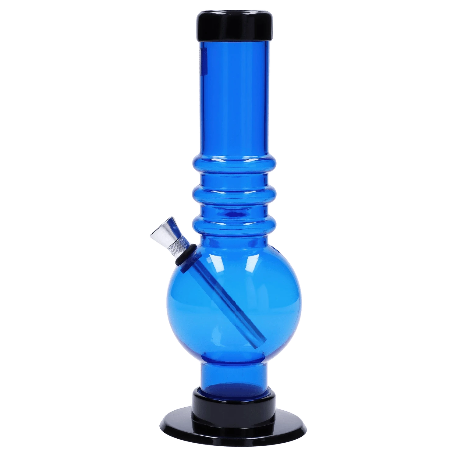 JM Plastic Water Pipe Dark Blue JM Plastics Bubble Base with Grip Acrylic Water Pipe - 9 in.