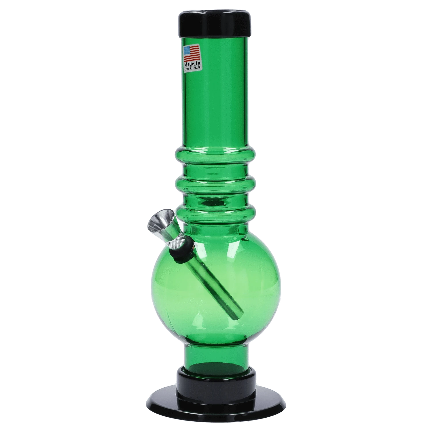 JM Plastic Water Pipe Dark Green JM Plastics Bubble Base with Grip Acrylic Water Pipe - 9 in.