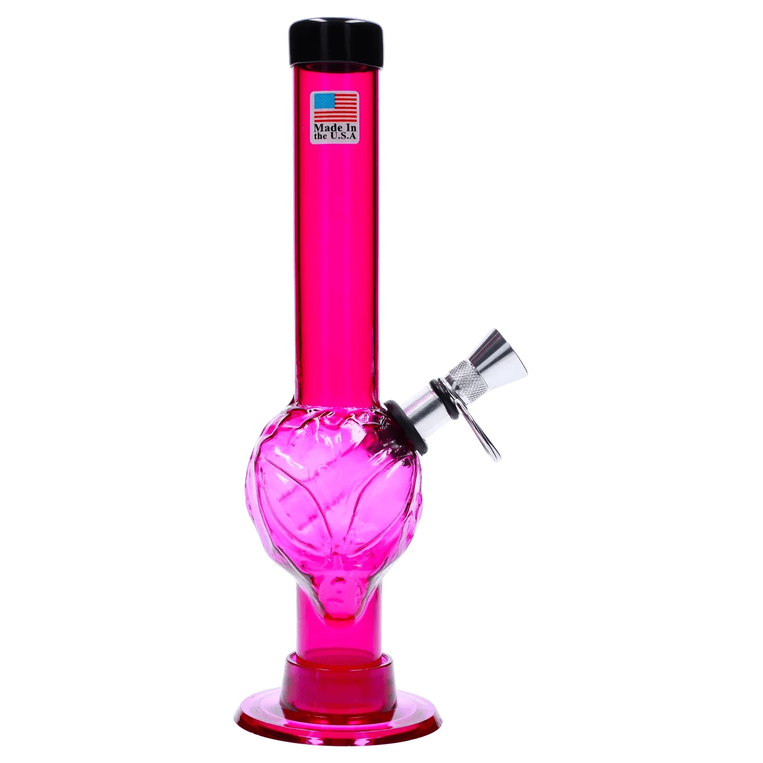 JM Plastic Water Pipe Dark Purple JM Plastics Alien Base with Pull Slide Acrylic Water Pipe - 8 in.