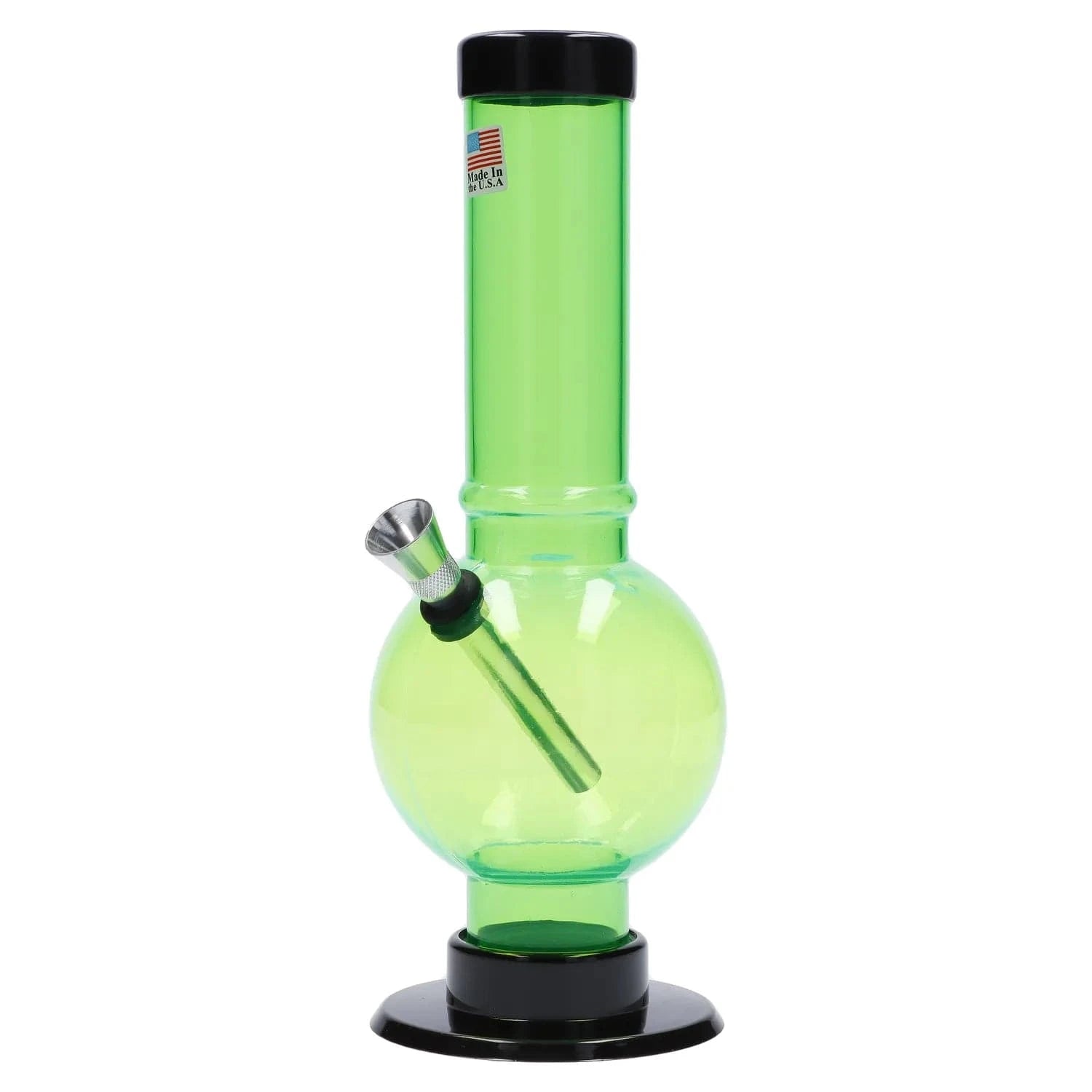 JM Plastic Water Pipe JM Plastics Bubble Base with Carb Hole Acrylic Water Pipe - 9 in.