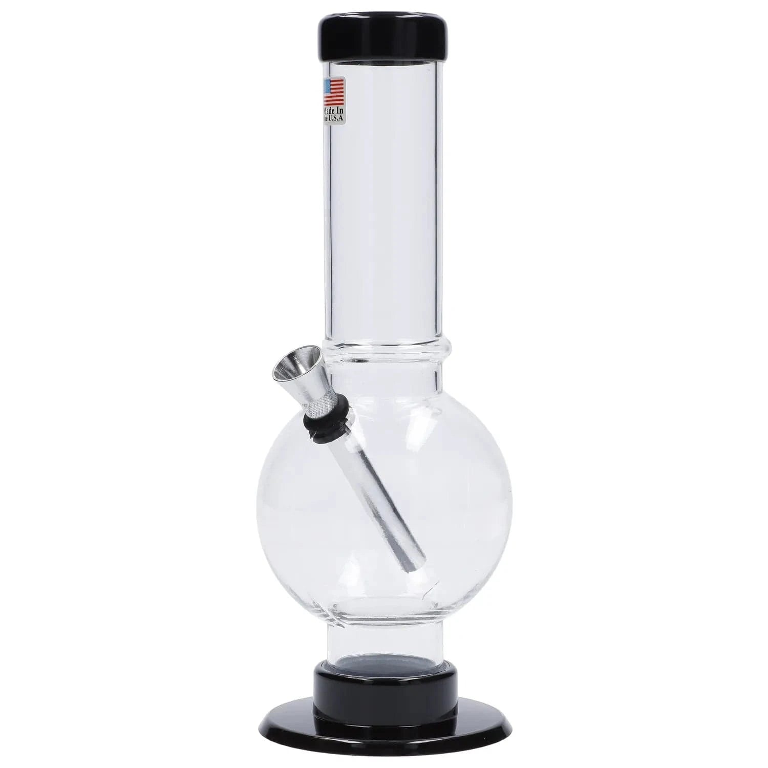 JM Plastic Water Pipe JM Plastics Bubble Base with Carb Hole Acrylic Water Pipe - 9 in.
