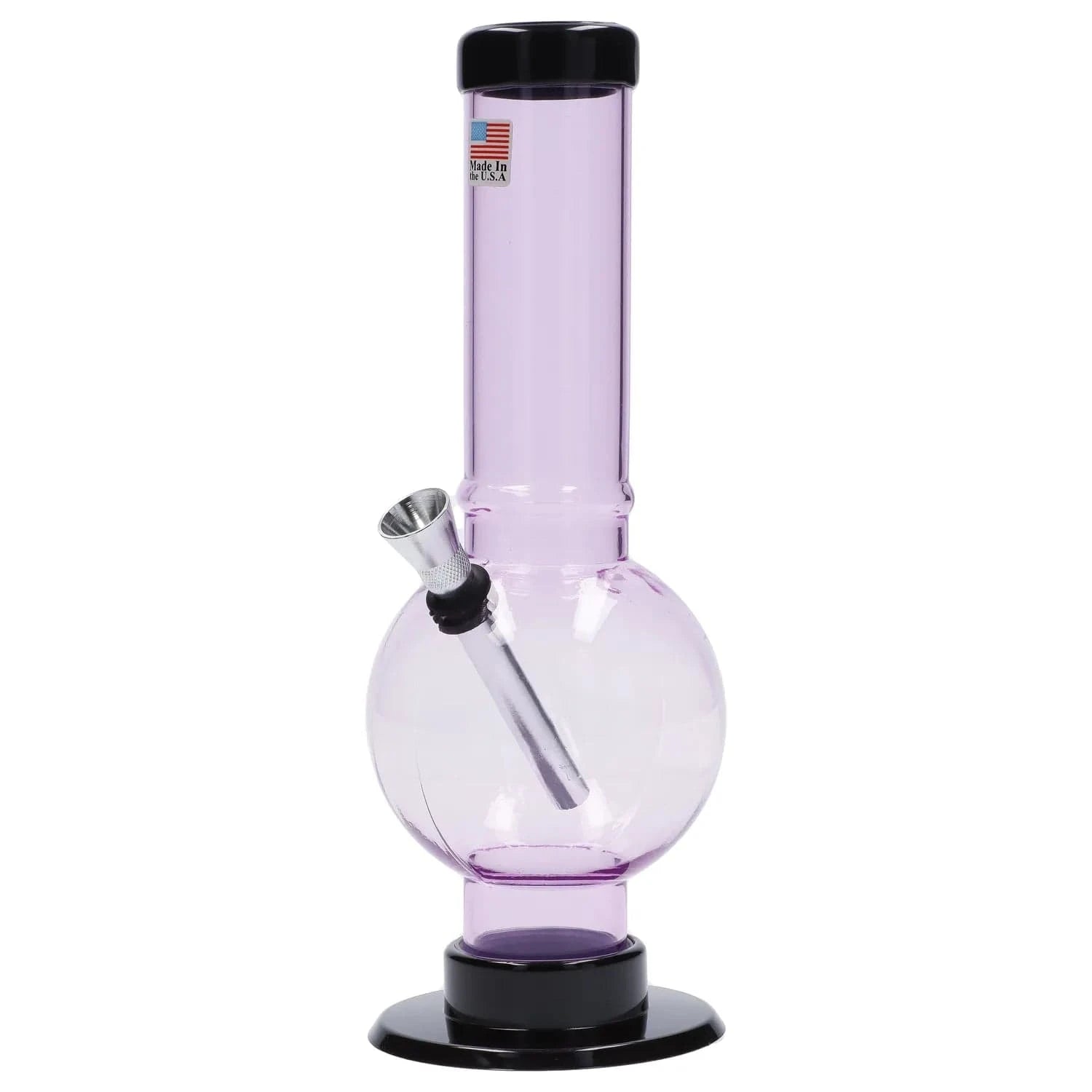 JM Plastic Water Pipe JM Plastics Bubble Base with Carb Hole Acrylic Water Pipe - 9 in.