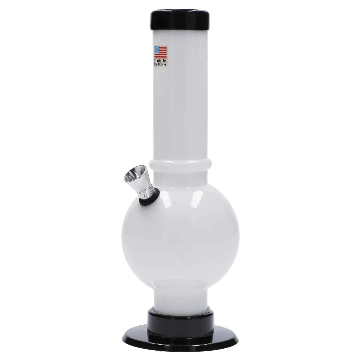 JM Plastic Water Pipe JM Plastics Bubble Base with Carb Hole Acrylic Water Pipe - 9 in.