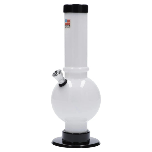 JM Plastic Water Pipe JM Plastics Bubble Base with Carb Hole Acrylic Water Pipe - 9 in.