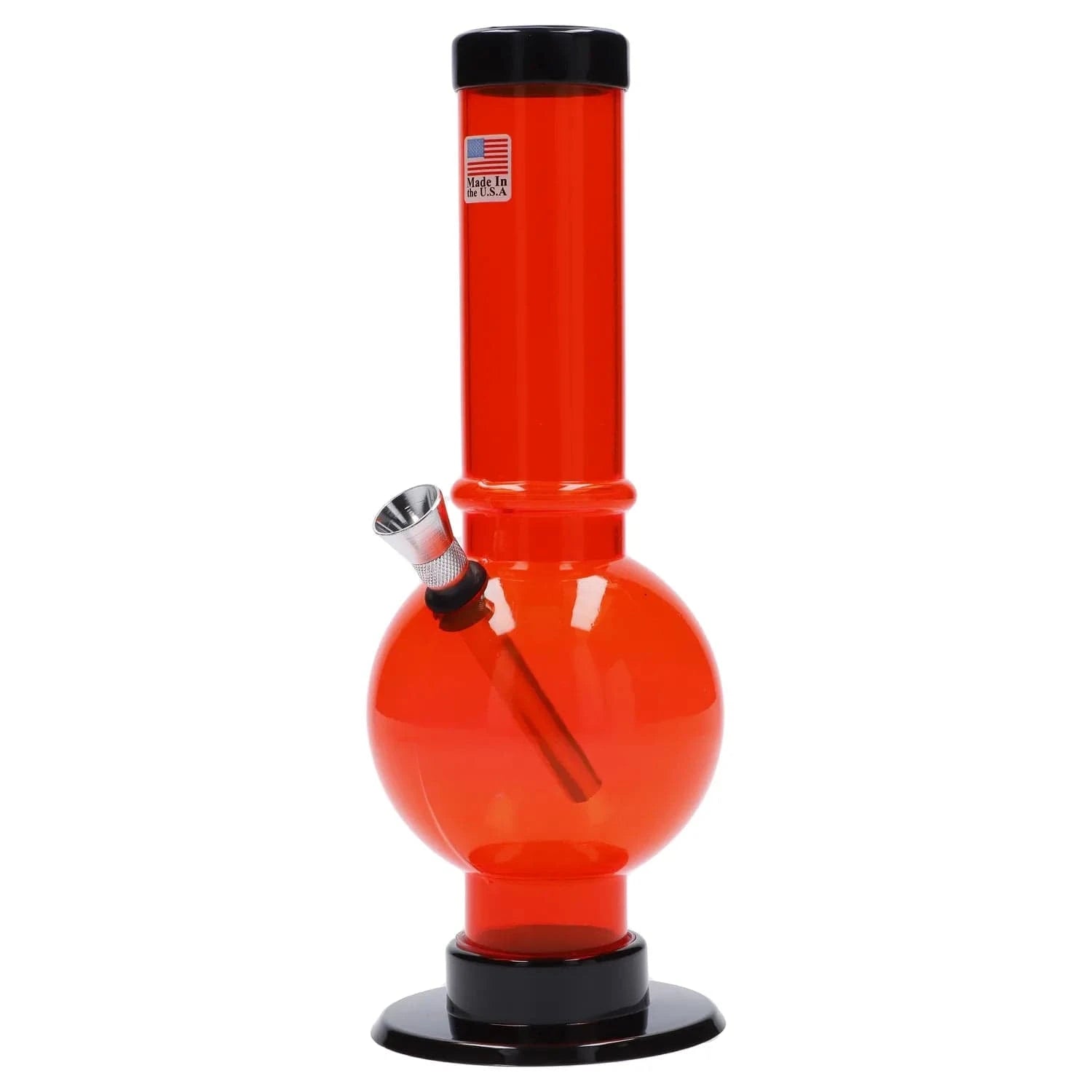 JM Plastic Water Pipe JM Plastics Bubble Base with Carb Hole Acrylic Water Pipe - 9 in.