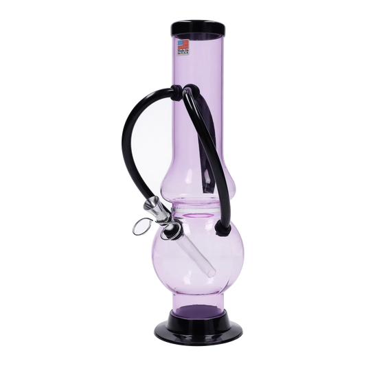 JM Plastic Water Pipe JM Plastics Double Chamber Bubble Base Acrylic Water Pipe - 12 in.