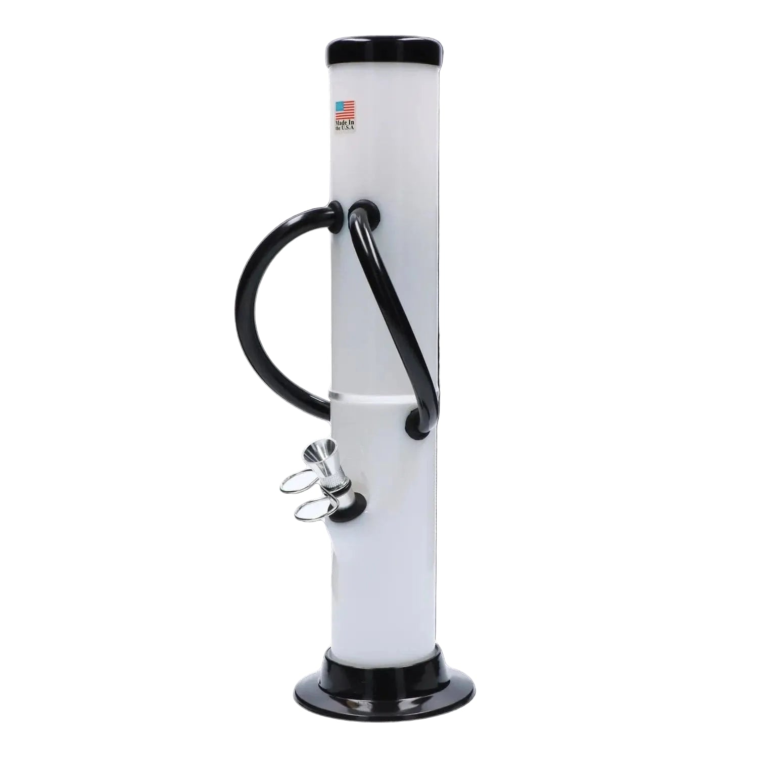 JM Plastic Water Pipe JM Plastics Dual Chamber with Pull Slide Acrylic Water Pipe - 12 in.