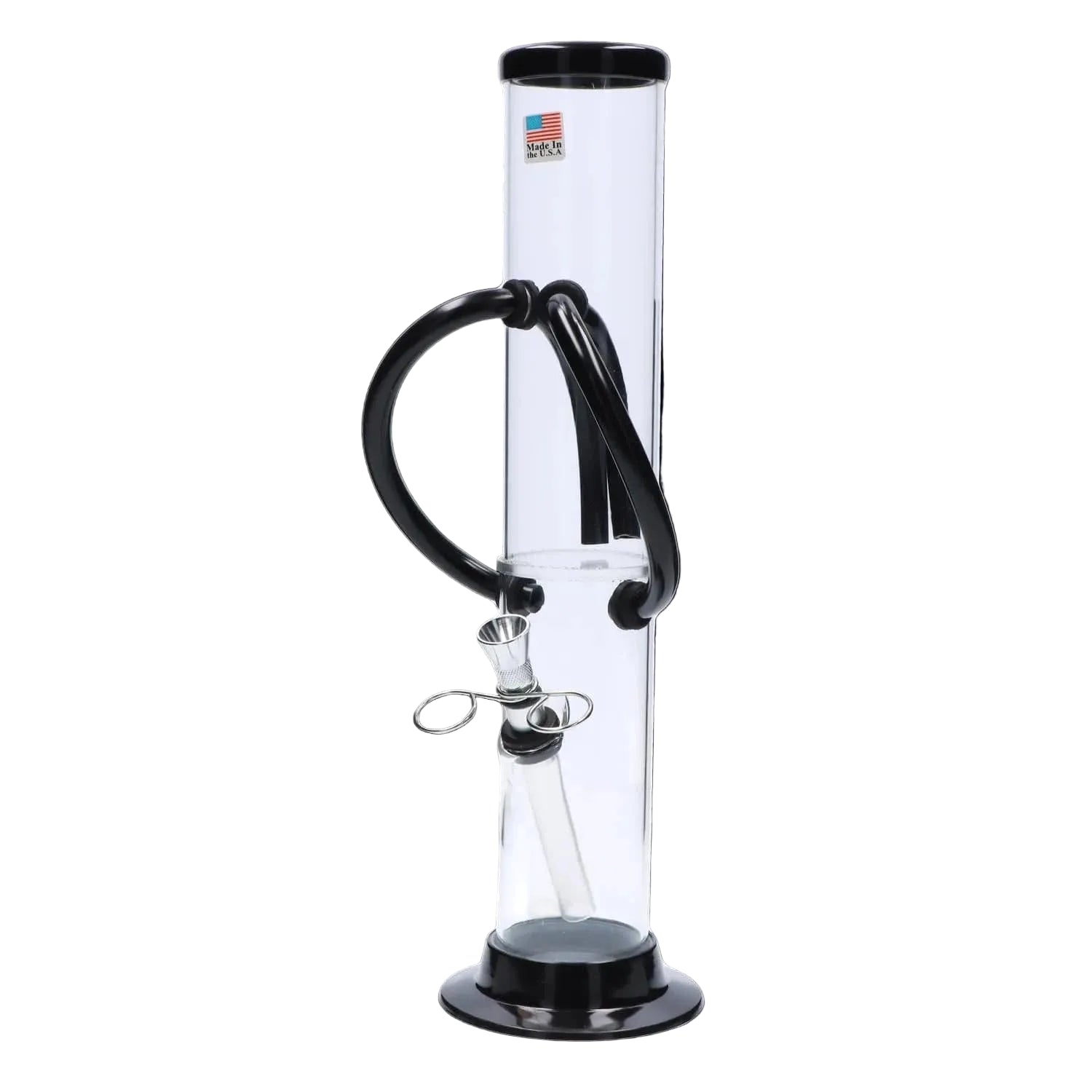 JM Plastic Water Pipe JM Plastics Dual Chamber with Pull Slide Acrylic Water Pipe - 12 in.
