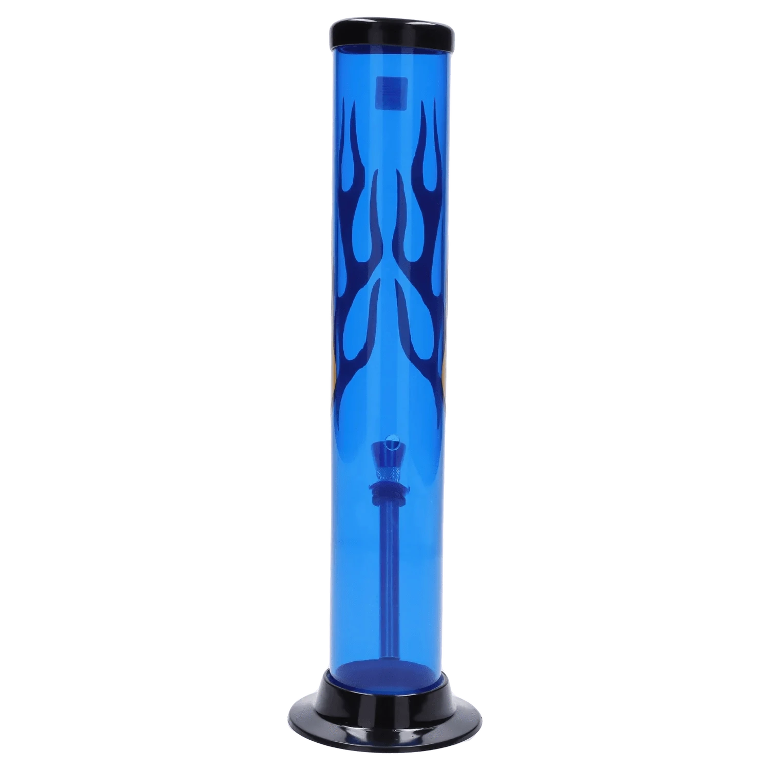 JM Plastic Water Pipe JM Plastics Flame Straight Tube with Carb Hole Acrylic Water Pipe - 12 in.