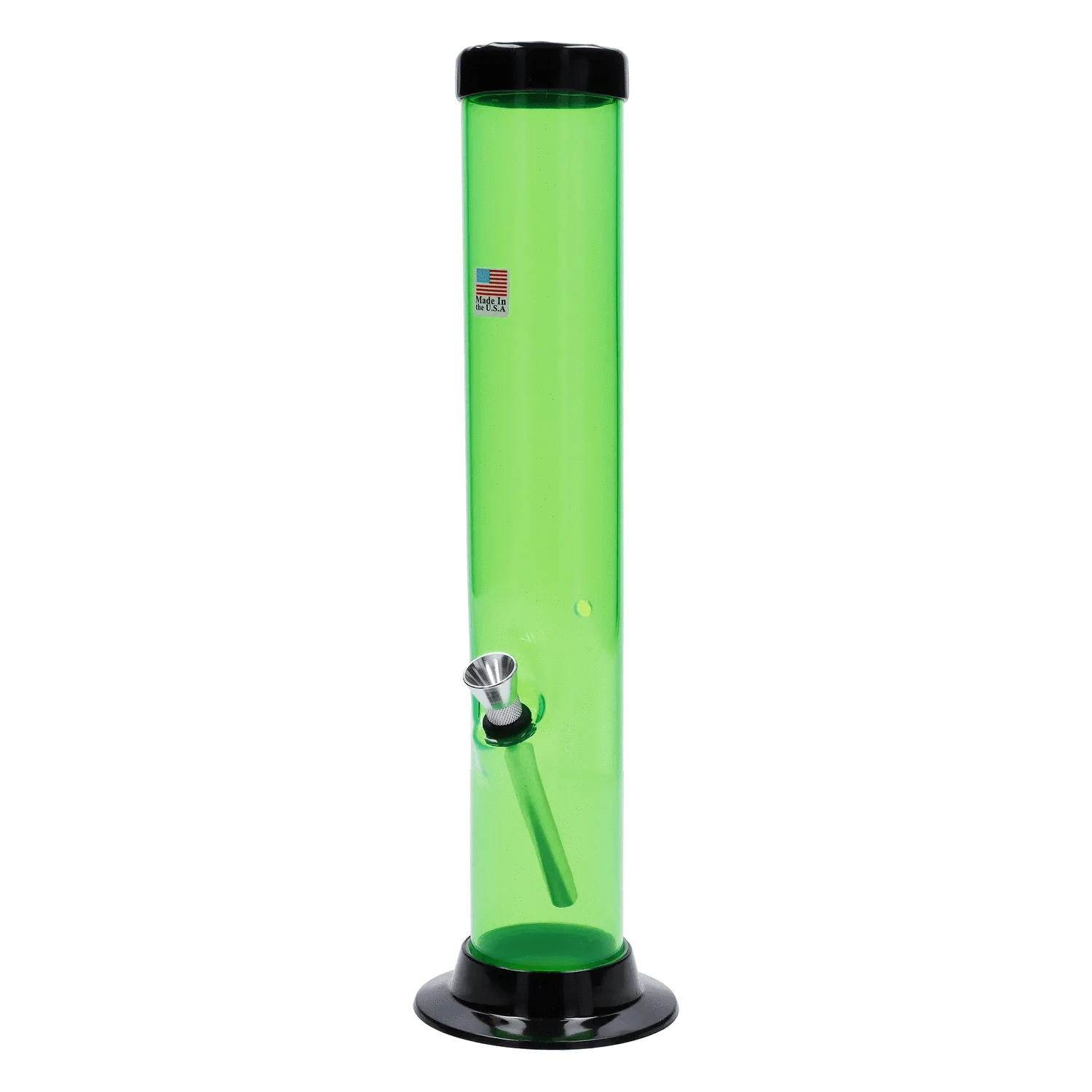 JM Plastic Water Pipe JM Plastics Large Straight Tube with Carb Hole Acrylic Water Pipe - 12 in.
