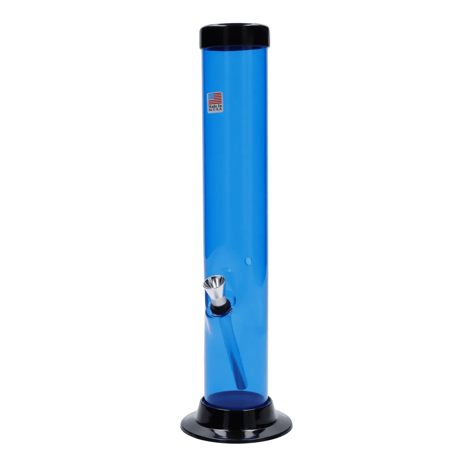 JM Plastic Water Pipe JM Plastics Large Straight Tube with Carb Hole Acrylic Water Pipe - 12 in.