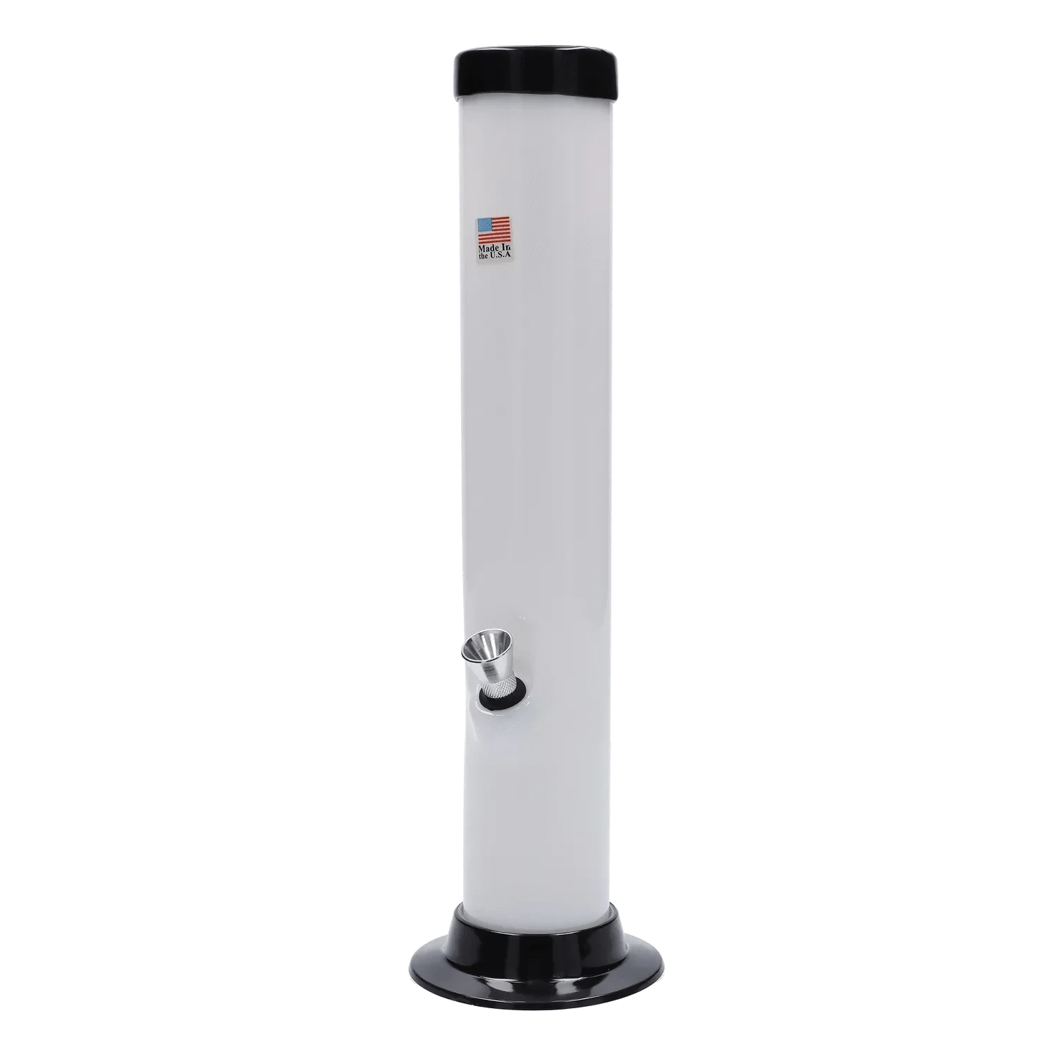 JM Plastic Water Pipe JM Plastics Large Straight Tube with Carb Hole Acrylic Water Pipe - 12 in.