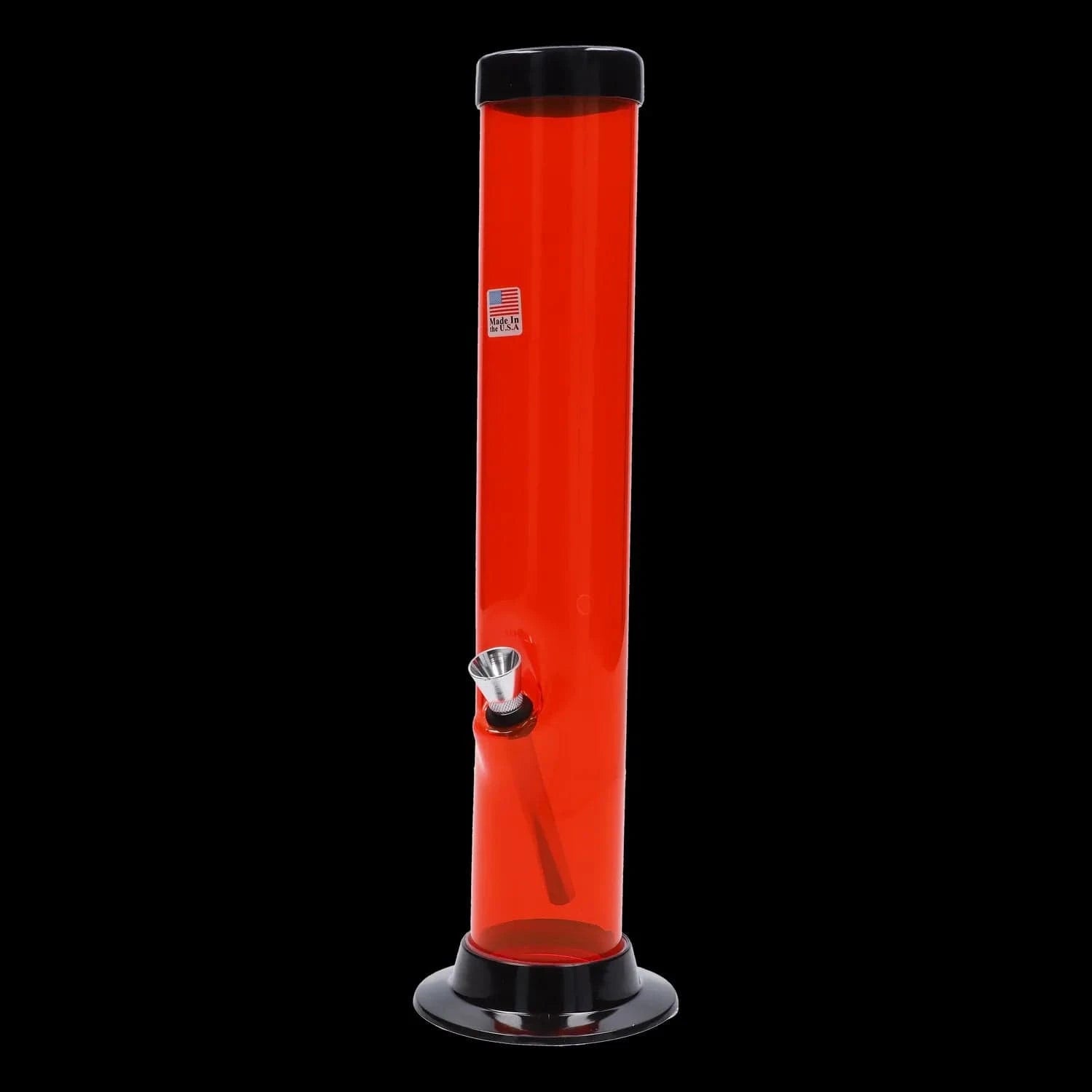 JM Plastic Water Pipe JM Plastics Large Straight Tube with Carb Hole Acrylic Water Pipe - 12 in.