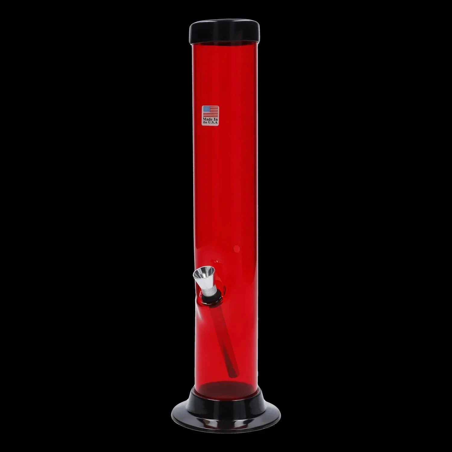 JM Plastic Water Pipe JM Plastics Large Straight Tube with Carb Hole Acrylic Water Pipe - 12 in.