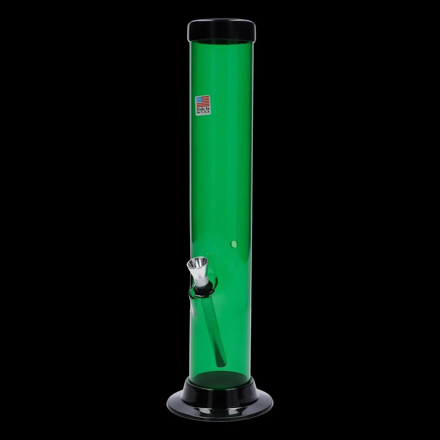 JM Plastic Water Pipe JM Plastics Large Straight Tube with Carb Hole Acrylic Water Pipe - 12 in.