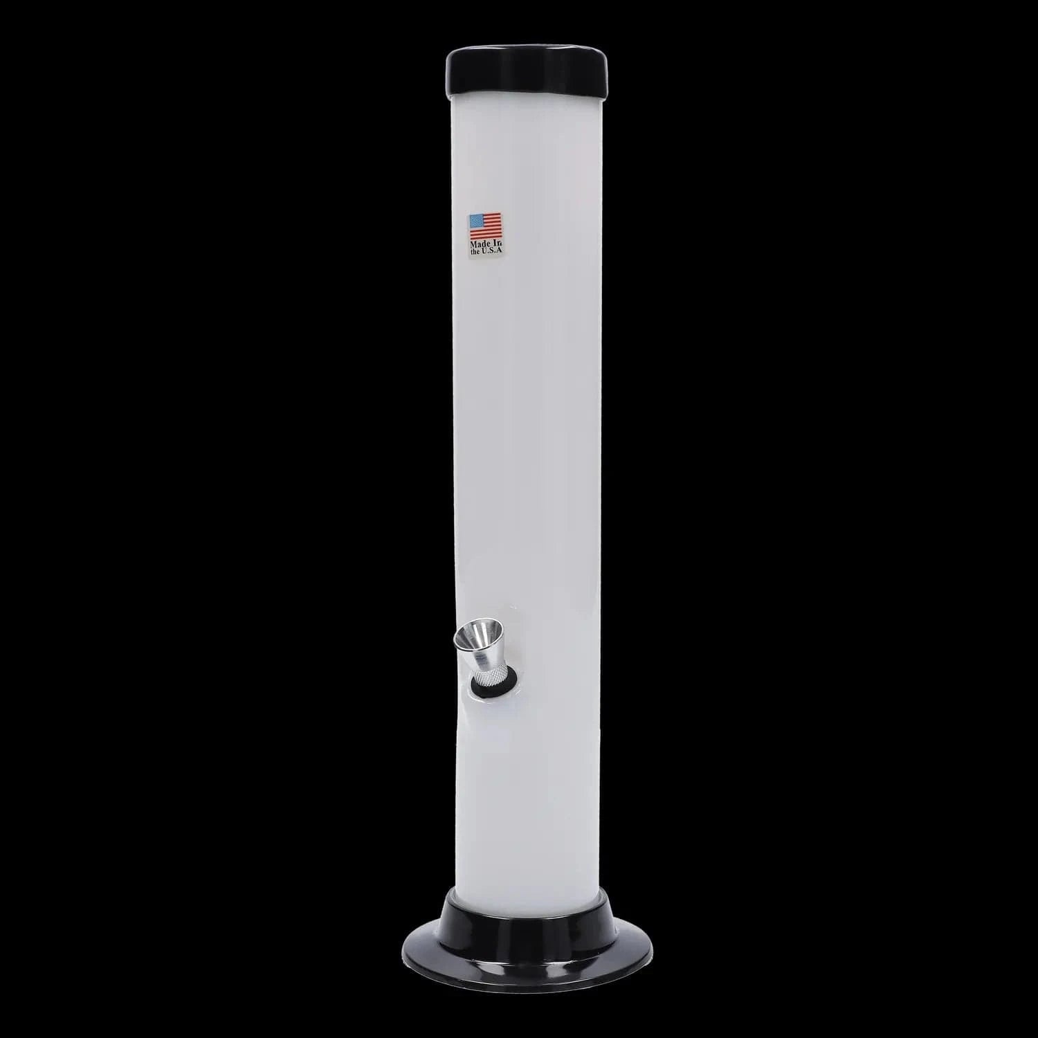JM Plastic Water Pipe JM Plastics Large Straight Tube with Carb Hole Acrylic Water Pipe - 12 in.
