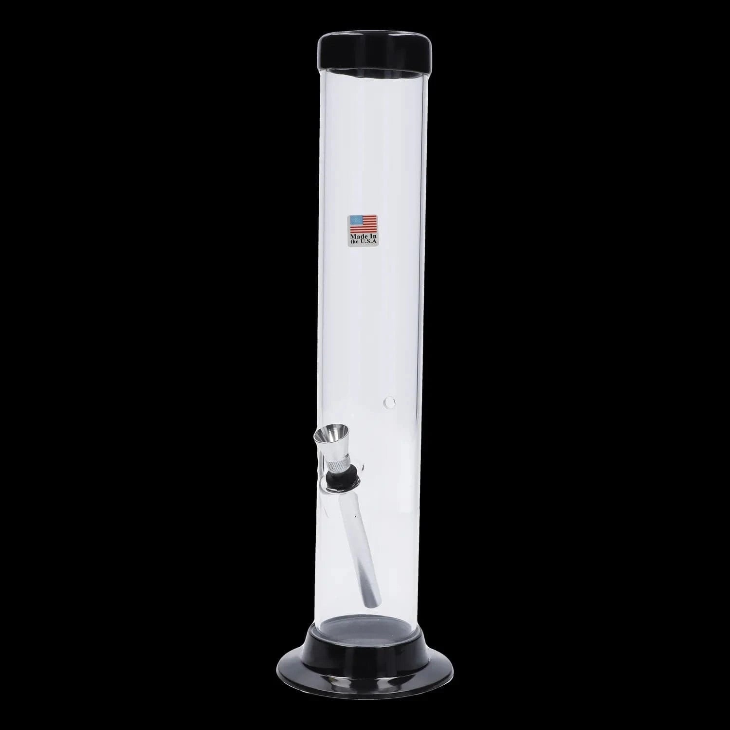 JM Plastic Water Pipe JM Plastics Large Straight Tube with Carb Hole Acrylic Water Pipe - 12 in.