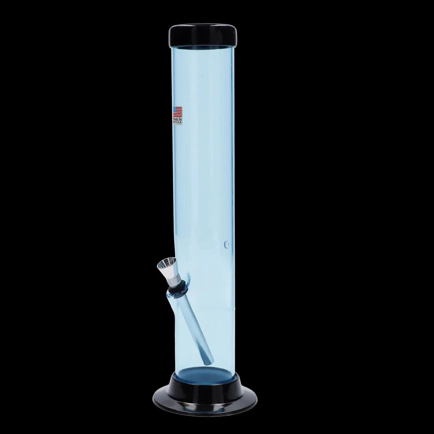 JM Plastic Water Pipe JM Plastics Large Straight Tube with Carb Hole Acrylic Water Pipe - 12 in.