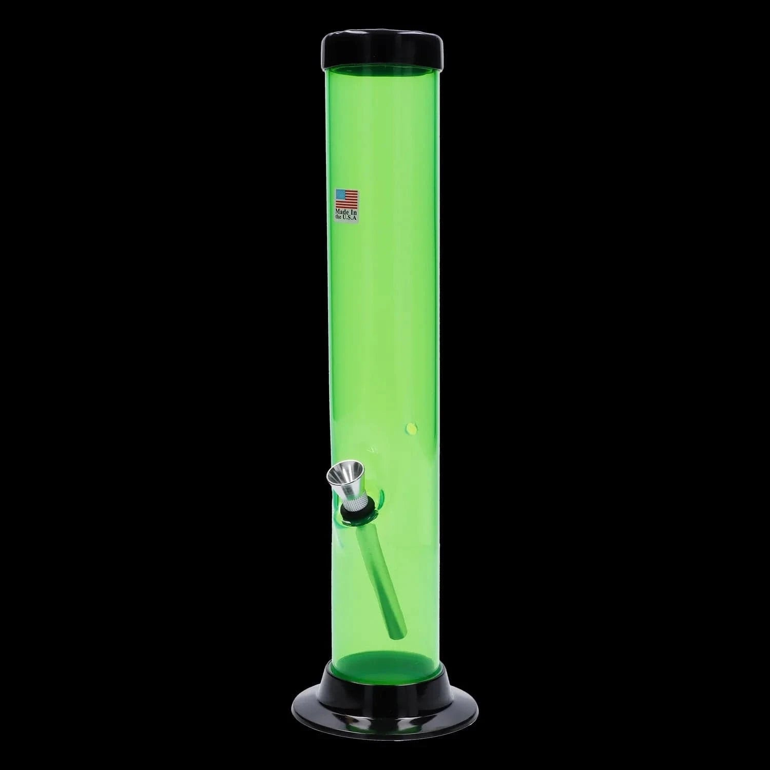 JM Plastic Water Pipe JM Plastics Large Straight Tube with Carb Hole Acrylic Water Pipe - 12 in.