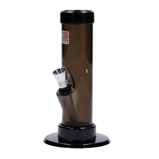 JM Plastic Water Pipe JM Plastics Mini Straight Tube with Carb Hole Acrylic Water Pipe - 6 in.