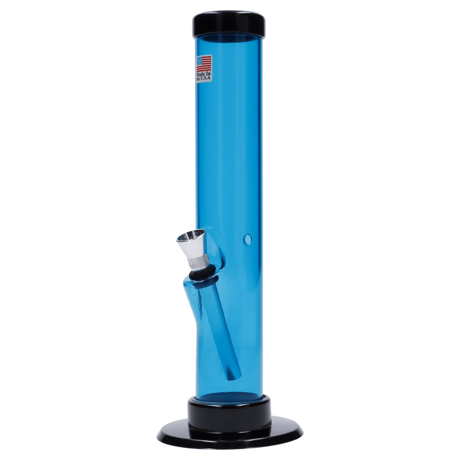 Straight Tube with Carb Hole Acrylic Bong - 9 in.