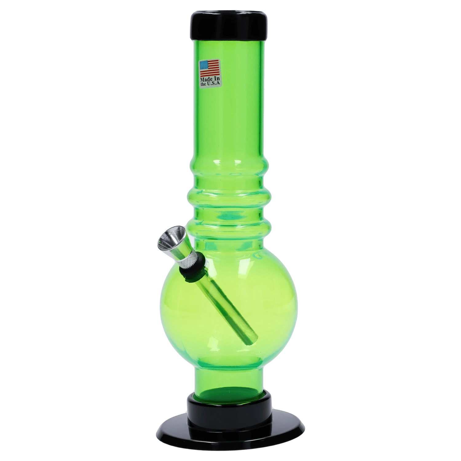 JM Plastic Water Pipe Light Green JM Plastics Bubble Base with Grip Acrylic Water Pipe - 9 in.