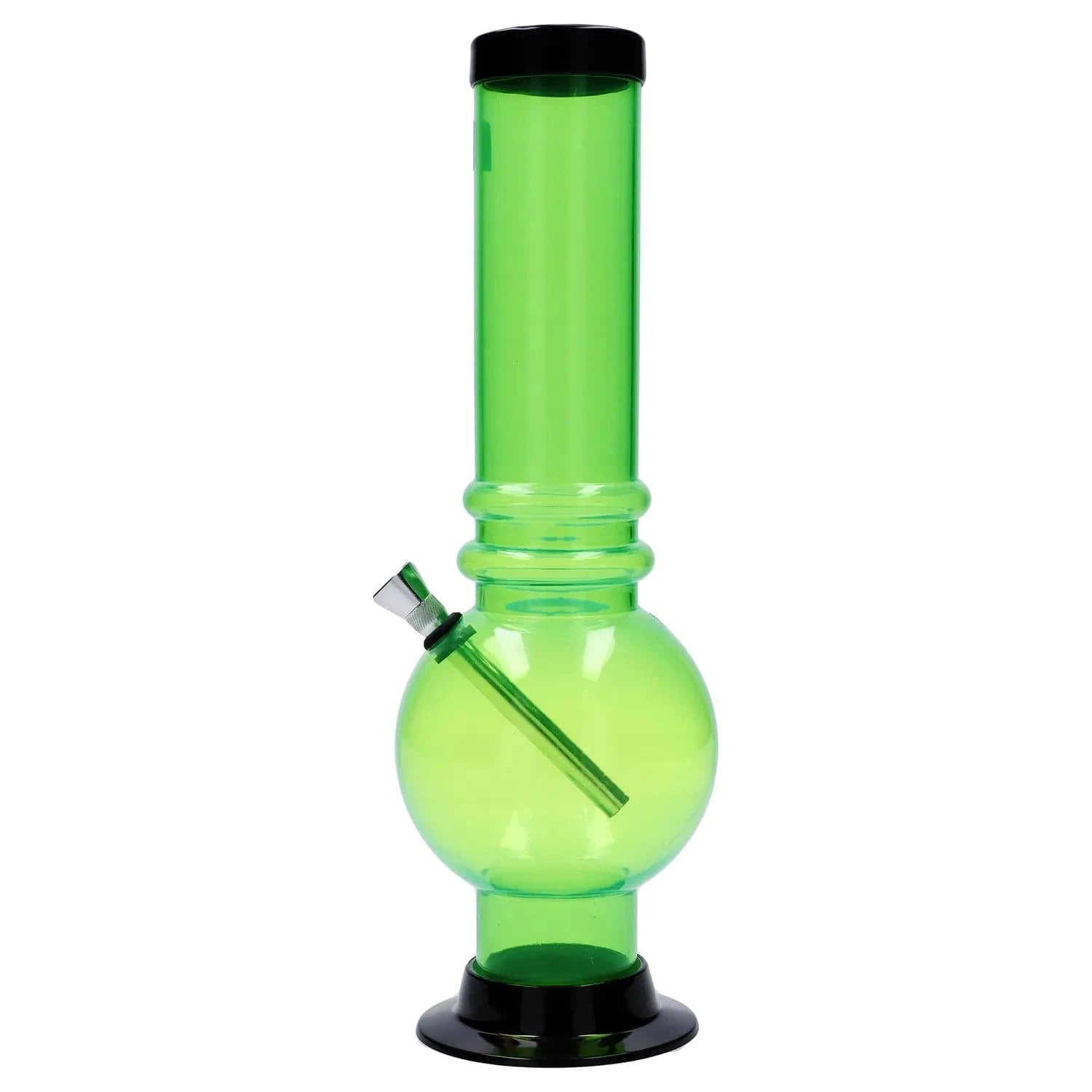 JM Plastic Water Pipe Light Green JM Plastics Large Bubble Base with Grip Acrylic Water Pipe - 12 in.