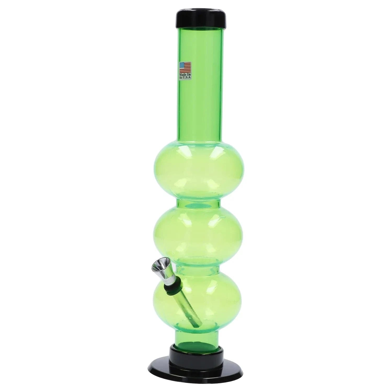 JM Plastic Water Pipe Light Green JM Plastics Triple Bubble Acrylic Water Pipe - 12 in.