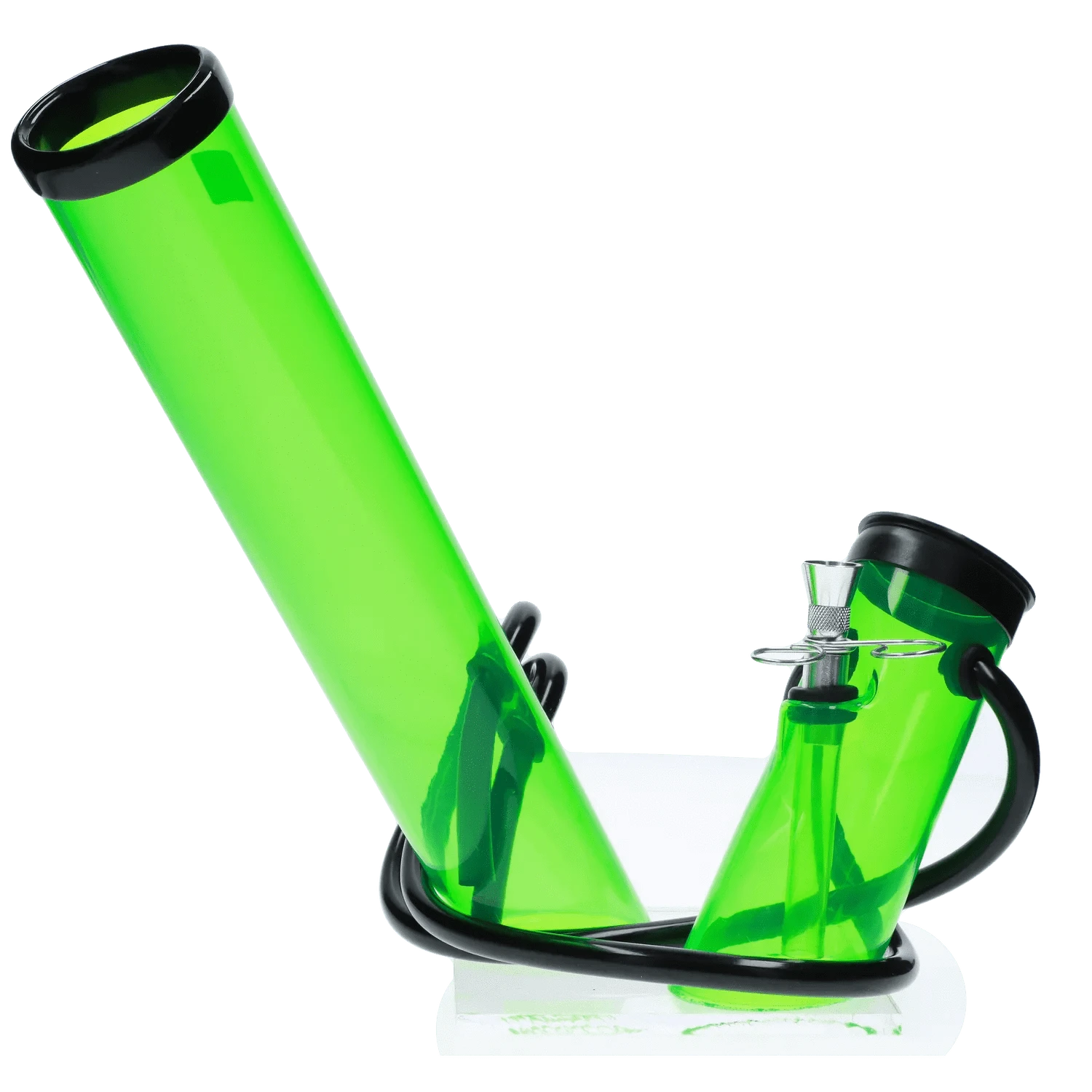 JM Plastic Water Pipe Neon Green JM Plastics Multi-Chamber Acrylic Water Pipe